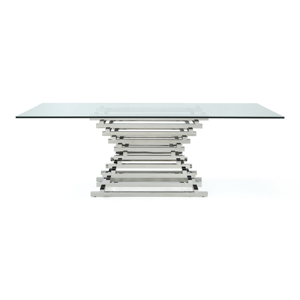 Crawford Modern Rectangular Glass Dining Table by VIG Furniture - View 1