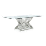 Crawford Modern Rectangular Glass Dining Table by VIG Furniture - View 10