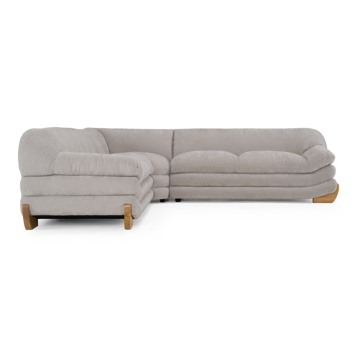 Crockett - Modern Light Grey Fabric Sectional Sofa by VIG Furniture - View 2