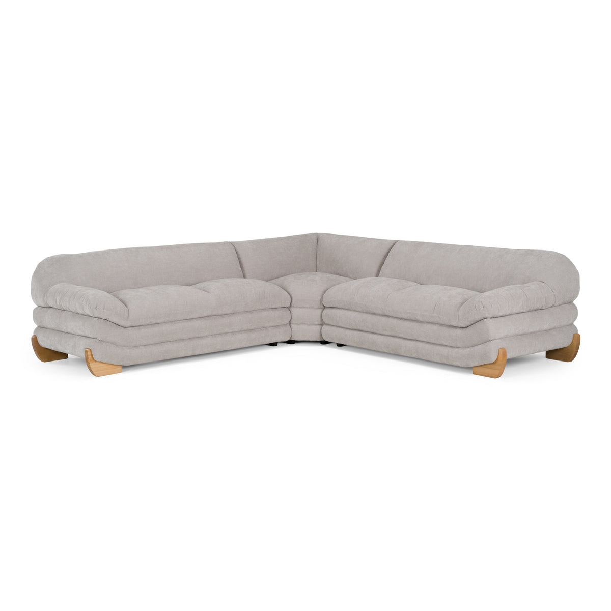Crockett - Modern Light Grey Fabric Sectional Sofa by VIG Furniture - View 1