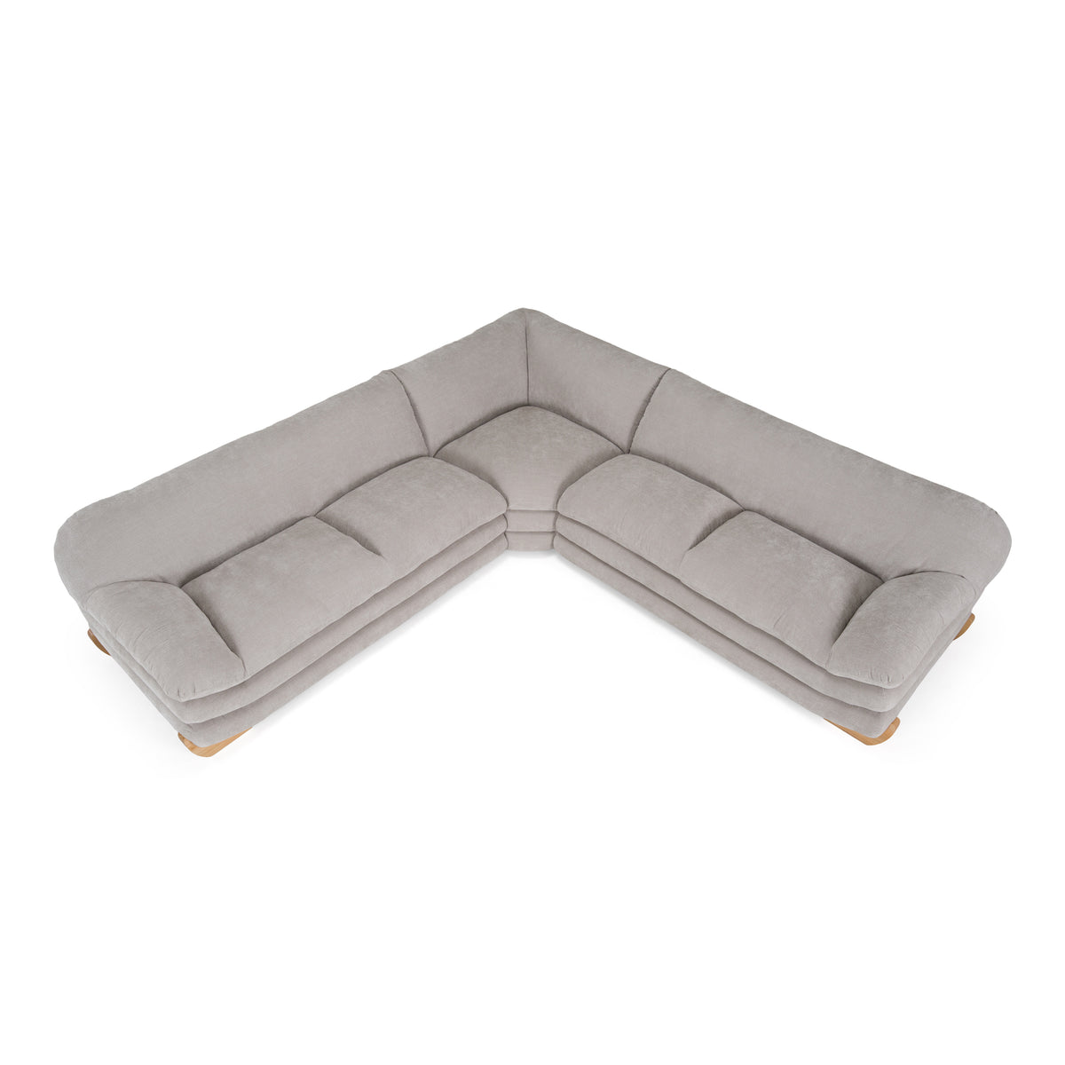 Crockett - Modern Light Grey Fabric Sectional Sofa by VIG Furniture - View 3