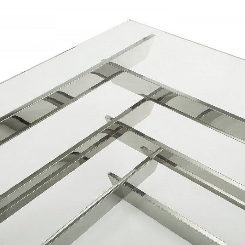Upton Modern Square Glass Coffee Table by VIG Furniture - View 3