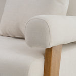 Cynthia - Modern White Fabric + Wood Loveseat by VIG Furniture - View 2