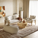 Cynthia - Modern White Fabric + Wood Loveseat by VIG Furniture - View 6