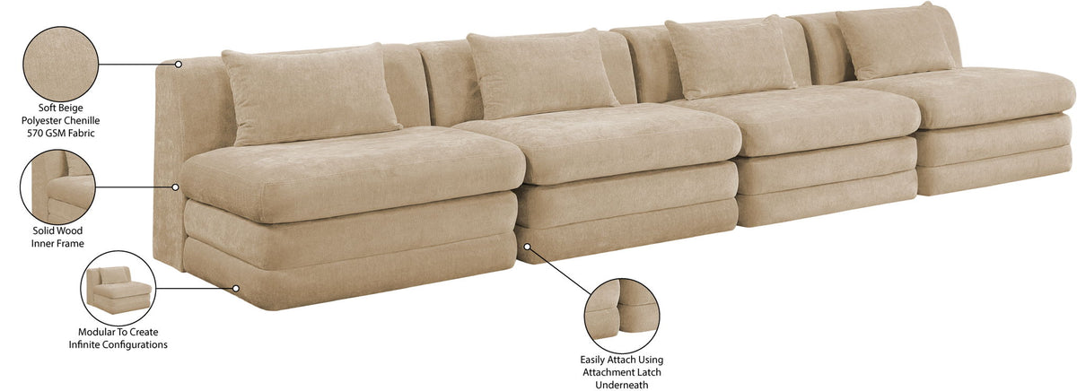 Stellar - 4 Piece Upholstered Modular Sectional