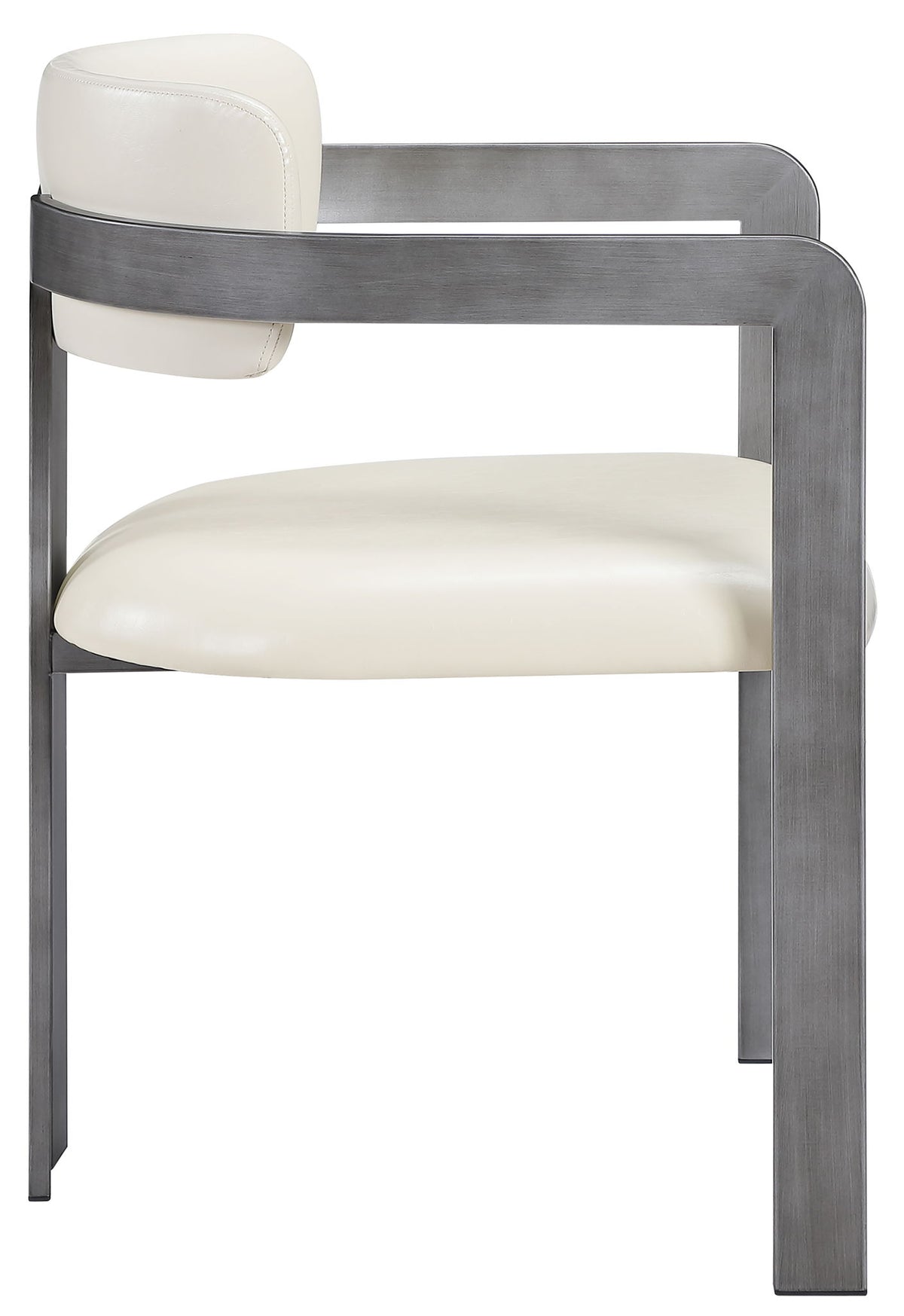 Aurum - Vegan Leather Upholstered Dining Chair With Gray Base (Set of 2)