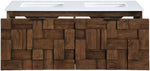 Leonardo - Engineered Stone And Solid Wood 24" Wall Mounted Bathroom Vanity