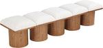 Pavilion - 5 Piece Modular Bench With Walnut Base