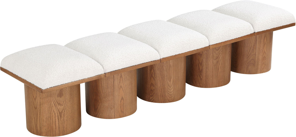 Pavilion - 5 Piece Modular Bench With Walnut Base