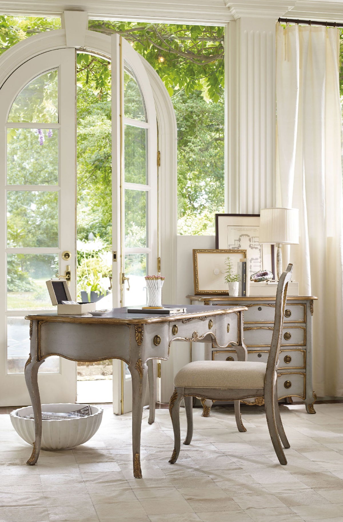 Home Accent - 30 - Desk Chair - Silver