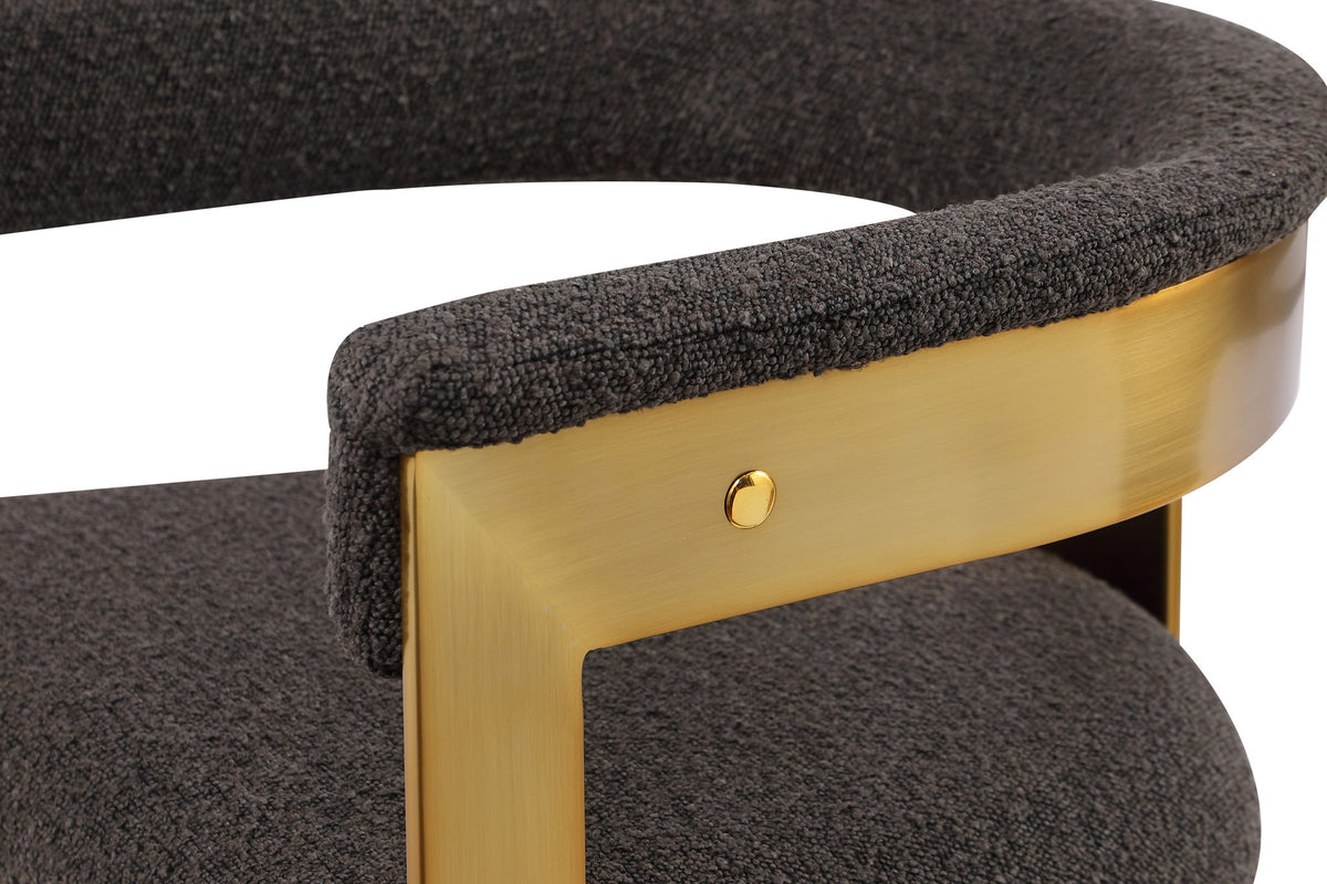 Romeo - Boucle Dining Chair With Gold Base (Set of 2)