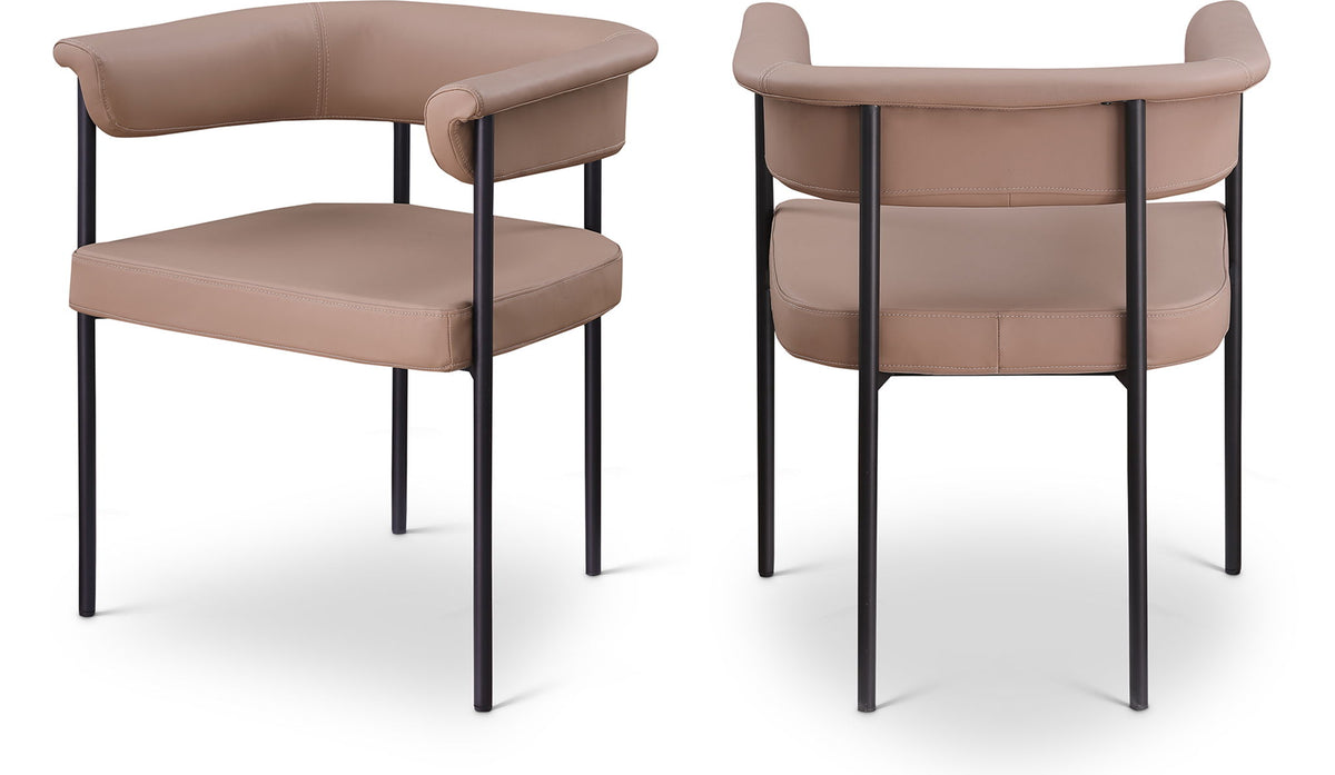 Malin - Faux Leather Dining Chair (Set of 2) - Tan