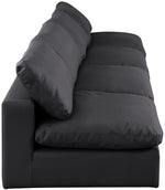 Comfy - Faux Leather Modular Armless Sofa 4 Seats
