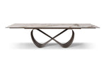 9305 - Dining Table - White / Dark Brown