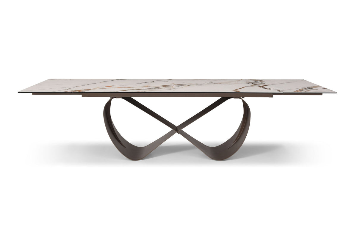 9305 - Dining Table - White / Dark Brown