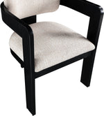 Sacha - Linen Dining Chair With Black Base (Set of 2)