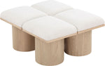 Pavilion - 4 Piece Modular Bench With Natural Base