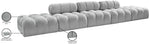 Ames - 5 Piece Boucle Upholstered Modular Sofa With 2 Armless Seats