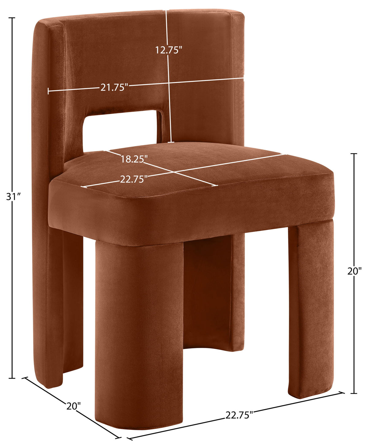 Zuno - Velvet Performance Fabric Upholstered Dining Chair (Set of 2)
