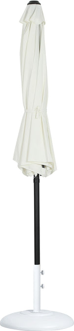 Fiji - Aluminum Patio Umbrella With Round White And Black Base
