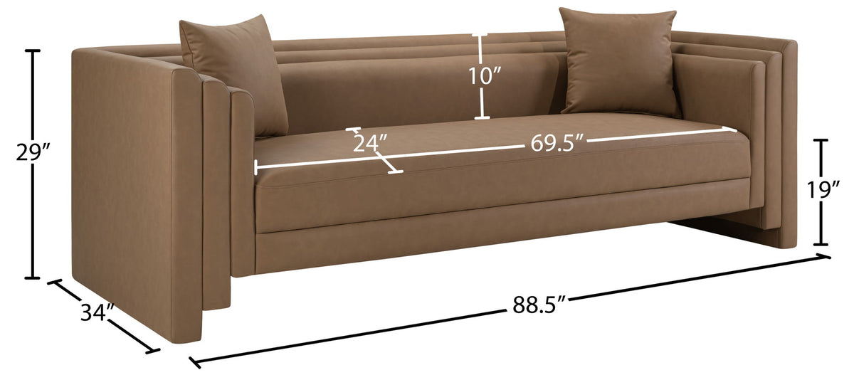 Everett - Vegan Leather Upholstered Sofa