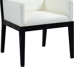 Gwendolyn - Faux Leather Dining Arm Chair With Black Frame