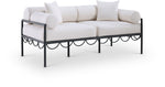 Portofino - Resilient Water Repellent Fabric 69.75" Upholstered Outdoor Patio Loveseat