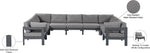 Nizuc - Outdoor Patio 9 Piece Modular Sectional With Gray Frame