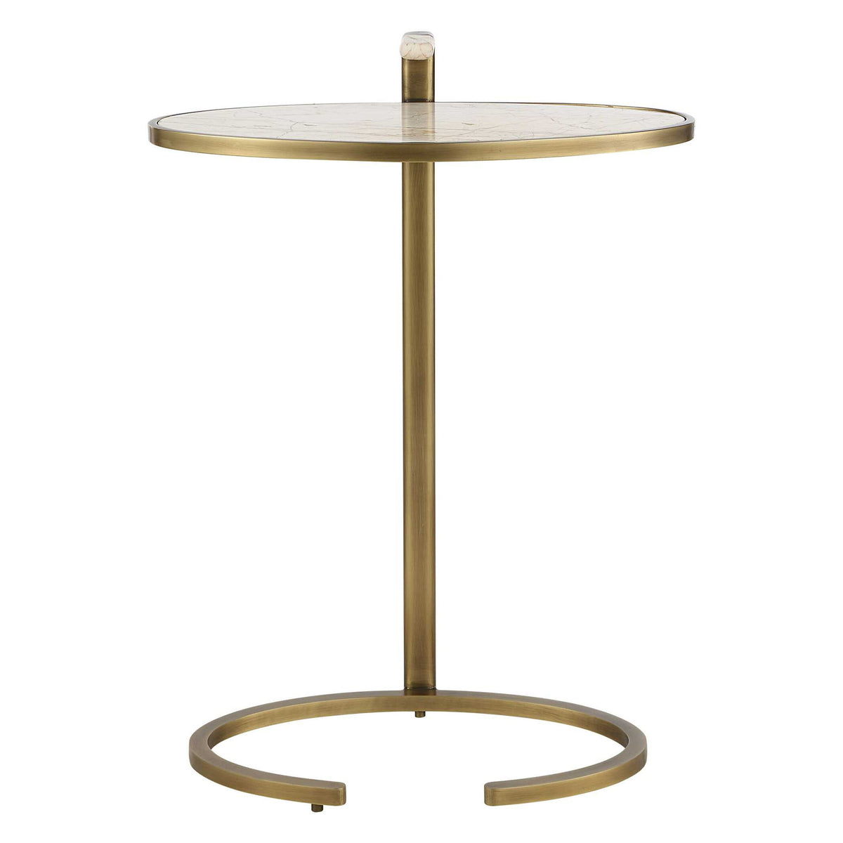 Marbled Pull Up Accent Table - Gold