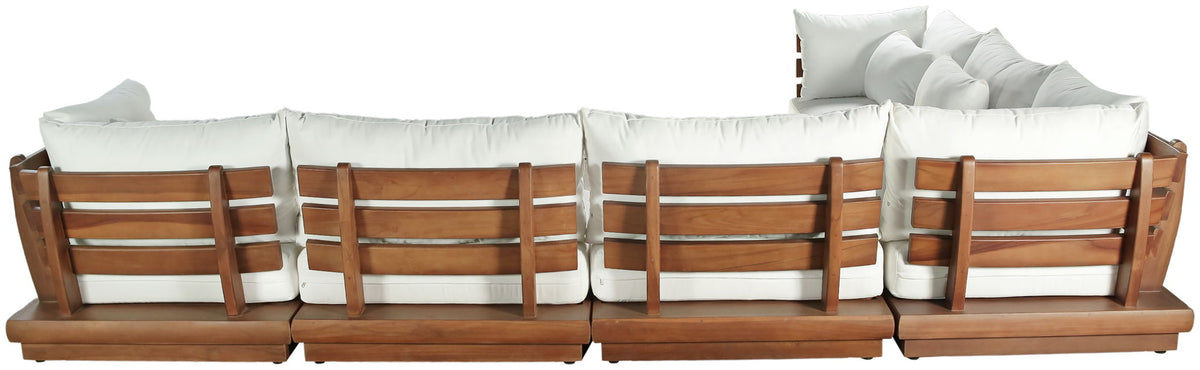 Mirella - 7 Piece Water Resistant Fabric Upholstered Outdoor Patio Modular Sectional
