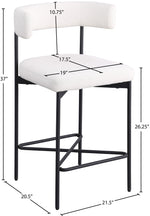 Rivage - Durable Stool With Black Frame (Set of 2)