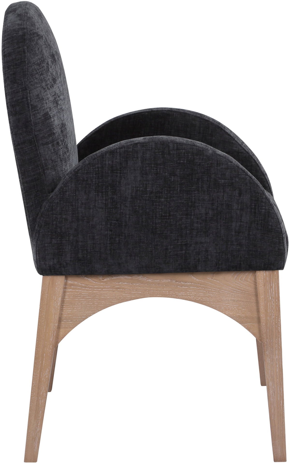 Waldorf - Chenille Dining Arm Chair With Natural Legs