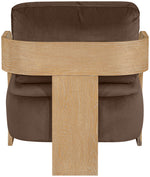 Cedra - Velvet Performance Fabric Upholstered Accent Chair - Natural Frame