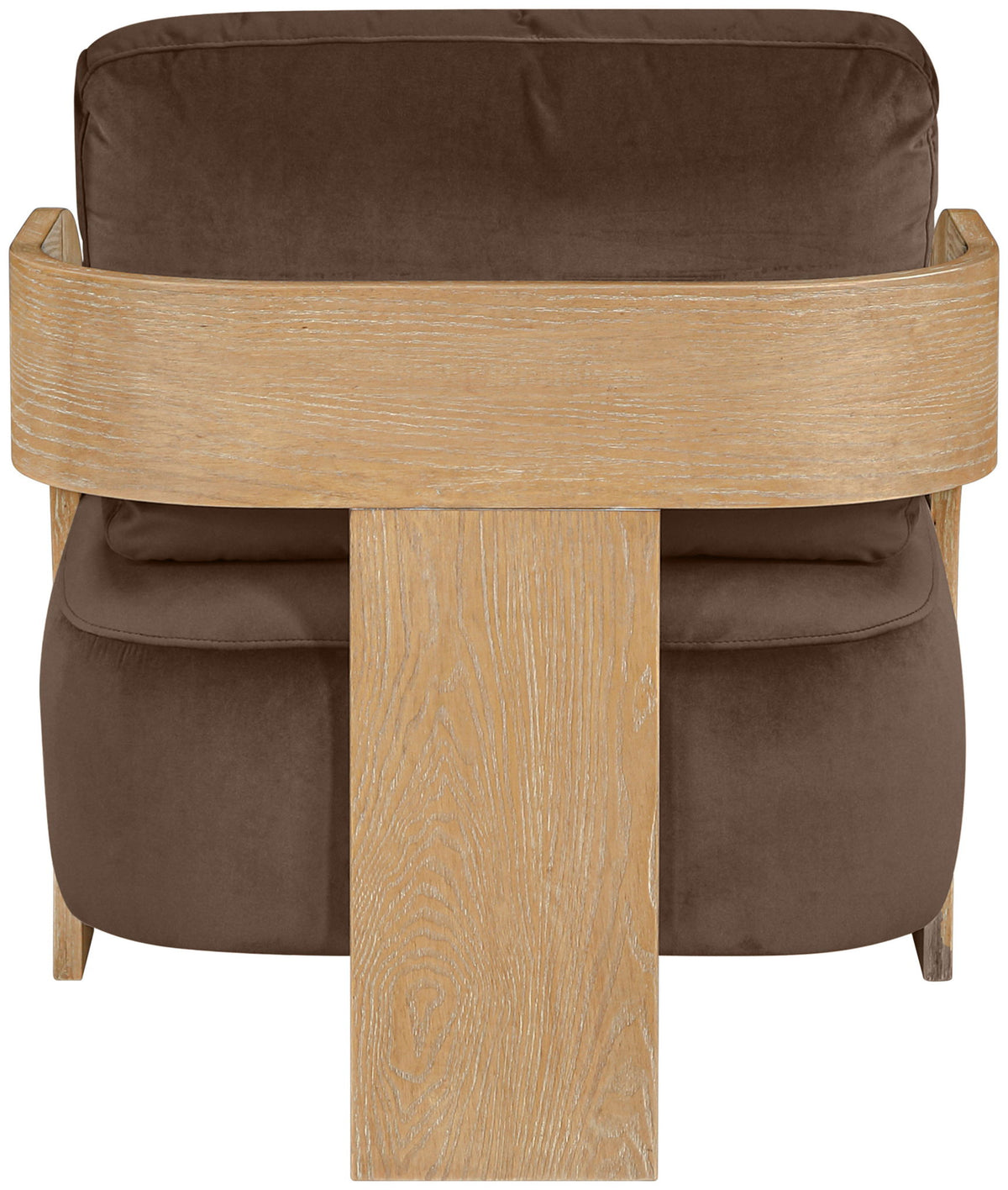 Cedra - Velvet Performance Fabric Upholstered Accent Chair - Natural Frame