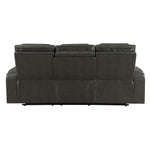 Taddeo - Power Motion Sofa With Power Headrest, USB, Wireless Charger, LED & Reading Light - Dark Gray