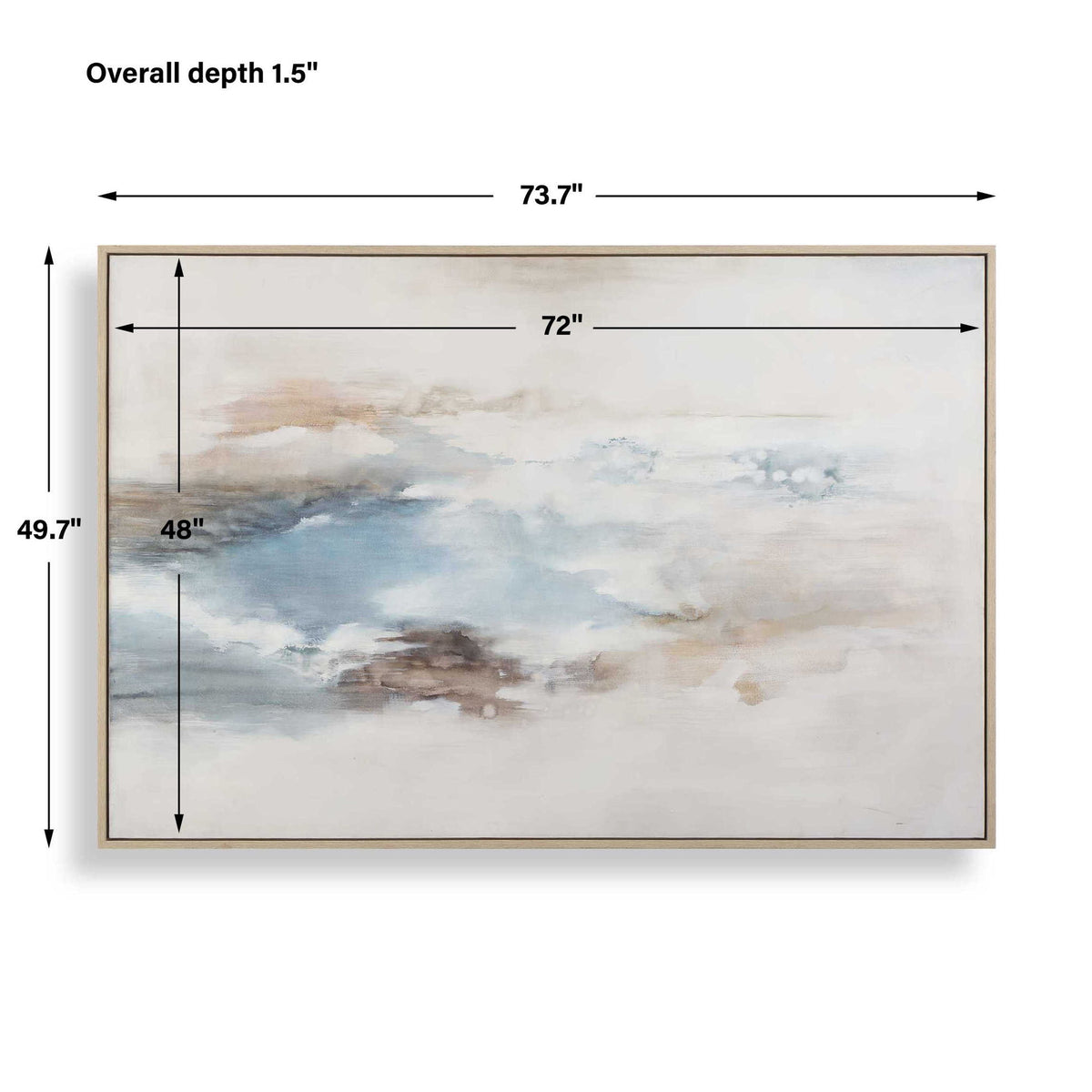 Chasing Blue - Coastal Canvas Art - Blue / Brown / Gray / White