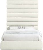Adam - Chenille Fabric Bed With 89" Headboard
