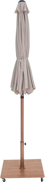 Fiji - Aluminum Patio Umbrella With Square Teak Base