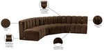 Arc - Velvet 5 Piece U-Shaped Modular Sofa