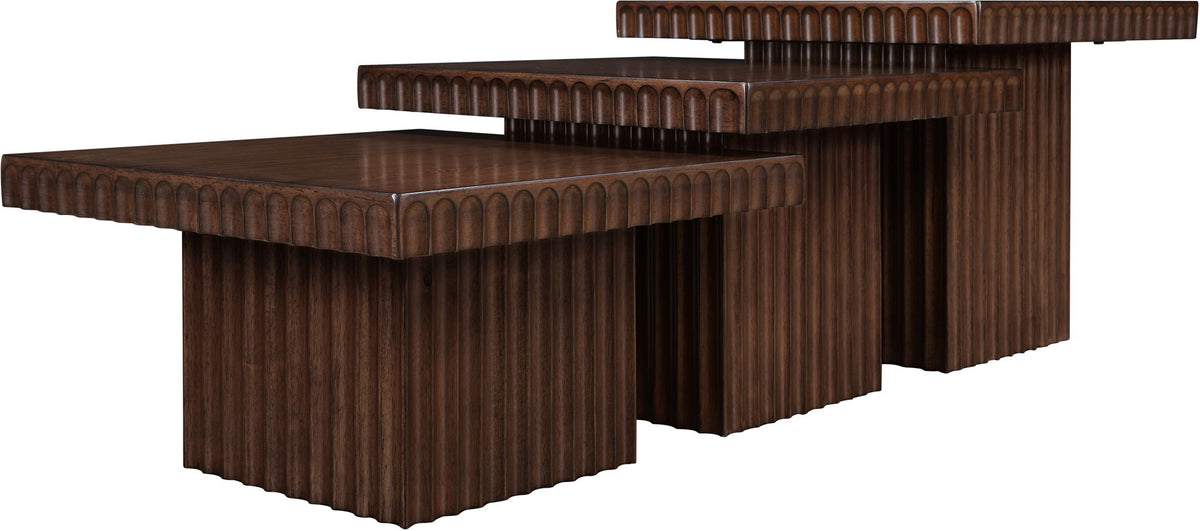 Spencer - Oak Veneer 3 Piece Coffee Tabl