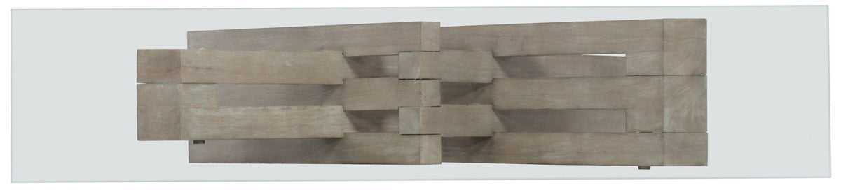 Affinity - Glass Top Accent Console - Gray