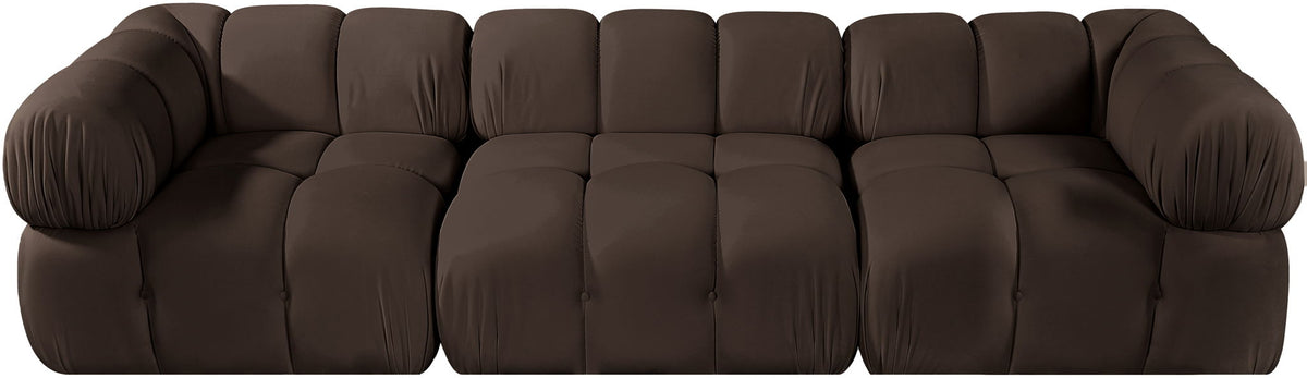 Orin - Velvet Performance Fabric Upholstered 3 Piece Modular Sofa