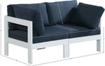 Nizuc - Outdoor Patio 2 Seat Modular Sofa With White Frame
