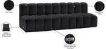 Arc - Faux Leather 3 Seats Modular Sofa