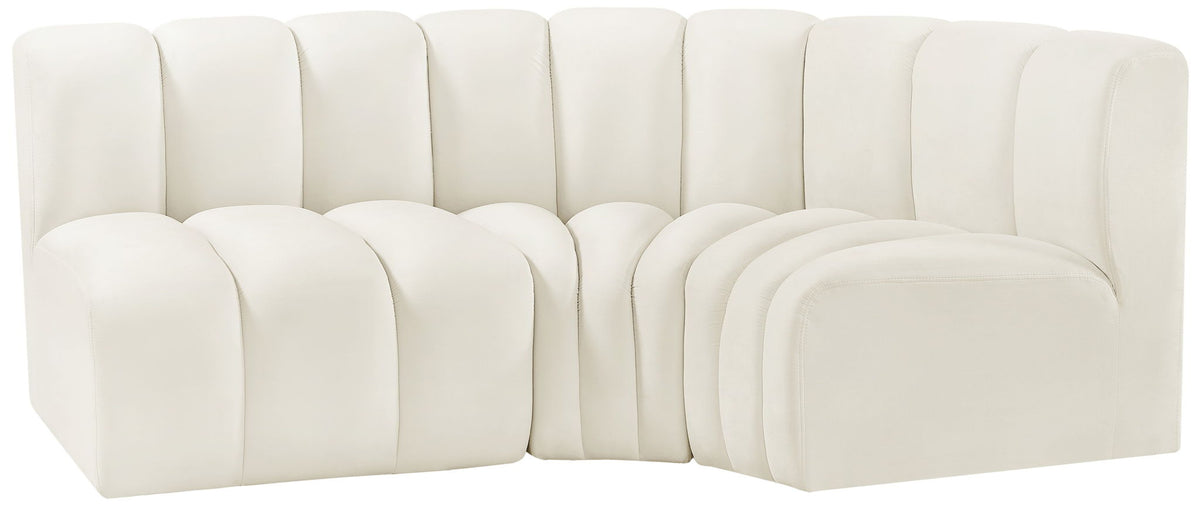 Arc - Velvet 3 Piece Sofa