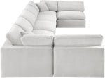 Comfy - 7 Piece Velvet Modular Armless Sectional