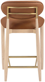 Riccio - Stool - Natural And Gold Frame