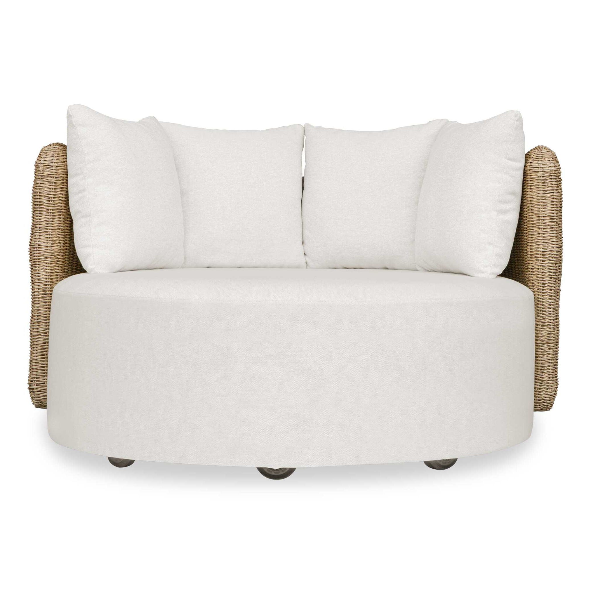 Sunset - Outdoor Round Swivel Day Bed - White