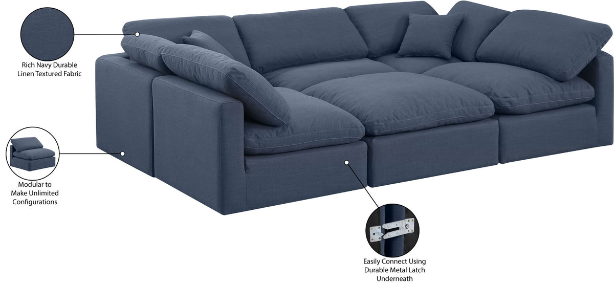 Indulge - Linen 6 Piece Modular Sectional