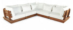 Mirella - 5 Piece Water Resistant Fabric Upholstered Outdoor Patio Modular Sectional